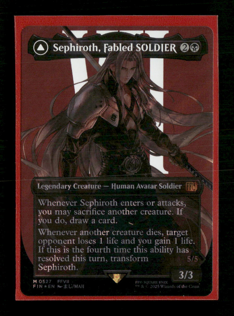 FINAL FANTASY Sephiroth, Fabled SOLDIER (Borderless) (Surge Foil) #527