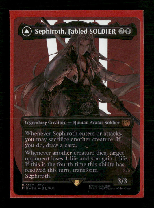 FINAL FANTASY Sephiroth, Fabled SOLDIER (Borderless) (Surge Foil) #527