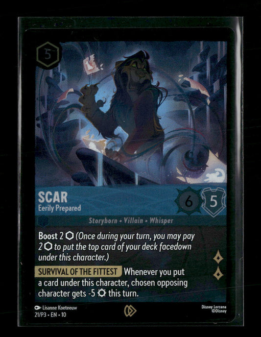 Disney Lorcana Promo Cards Scar - Eerily Prepared #21