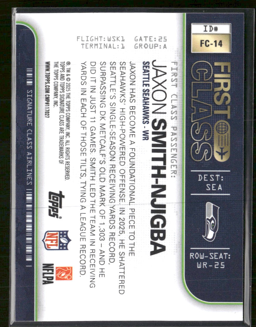2025 Topps Signature Class First Class Jaxon Smith-Njigba #FC-14