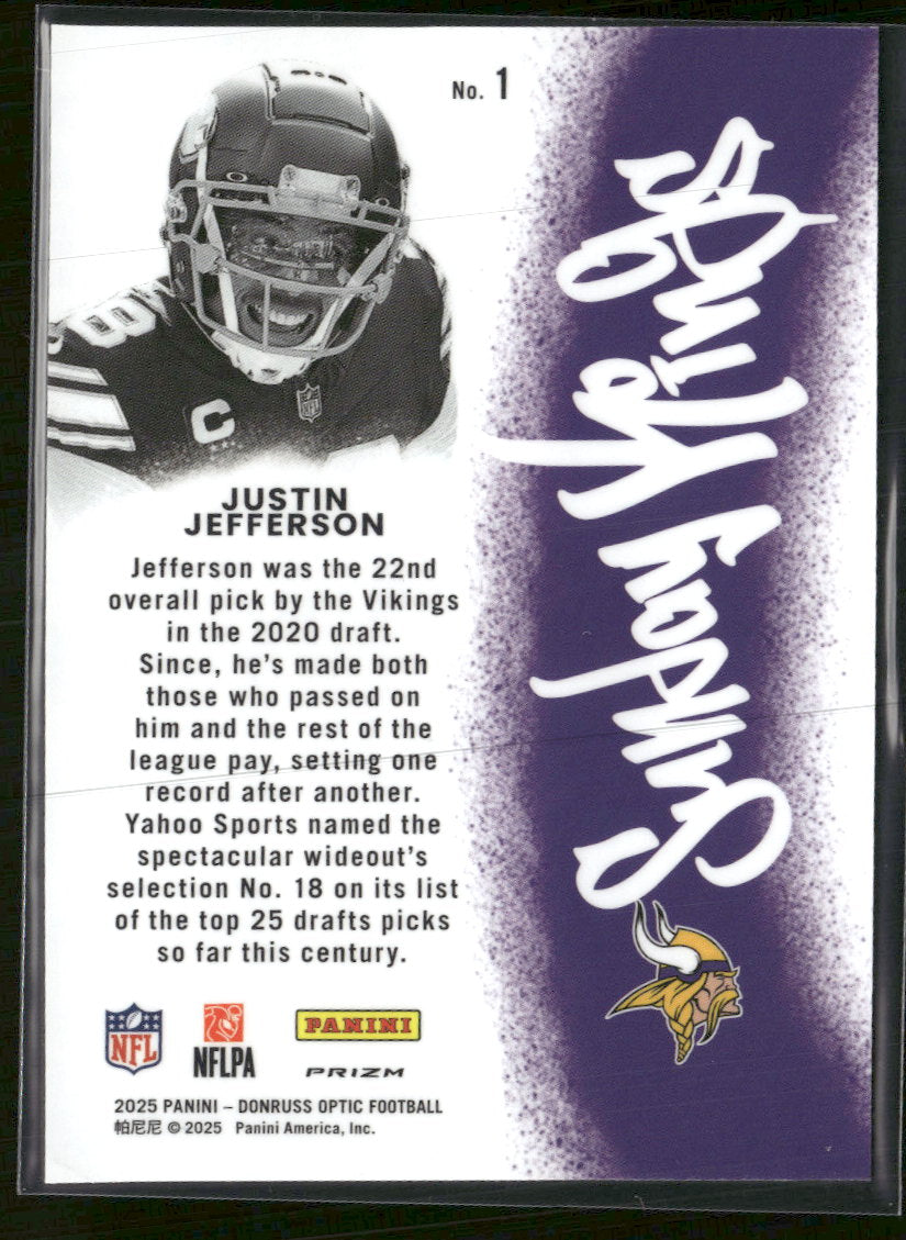 2025 Donruss Optic Sunday Kings Justin Jefferson #1