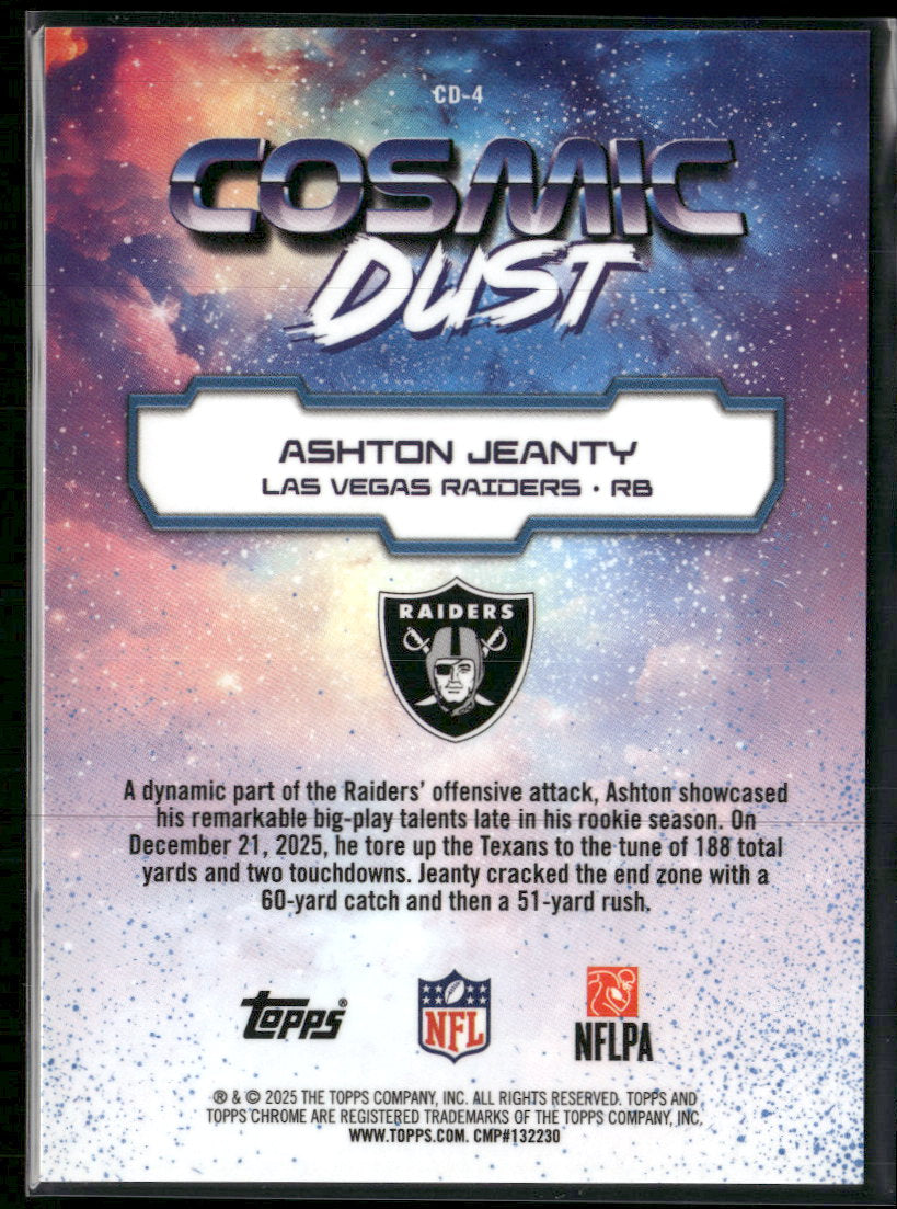 2025 Topps Chrome Cosmic Cosmic Dust Ashton Jeanty #CD-4