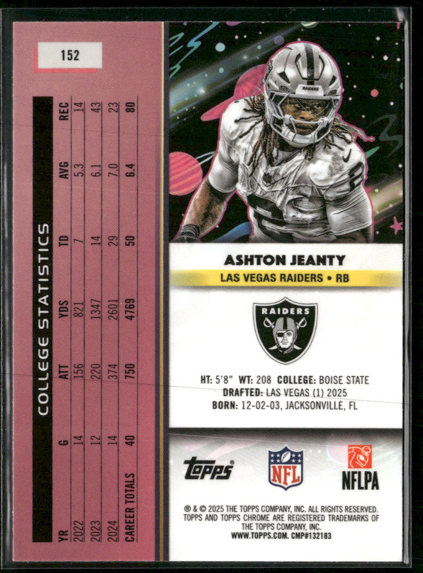 2025 Topps Chrome Cosmic Ashton Jeanty Rookie #152