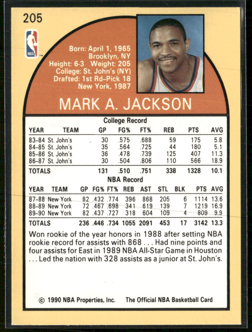 1990-91 Hoops Mark Jackson #205