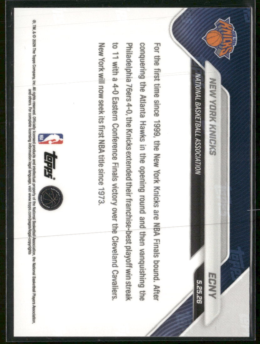 2025-26 NBA Topps NOW Eastern Conference Champions #ECNY