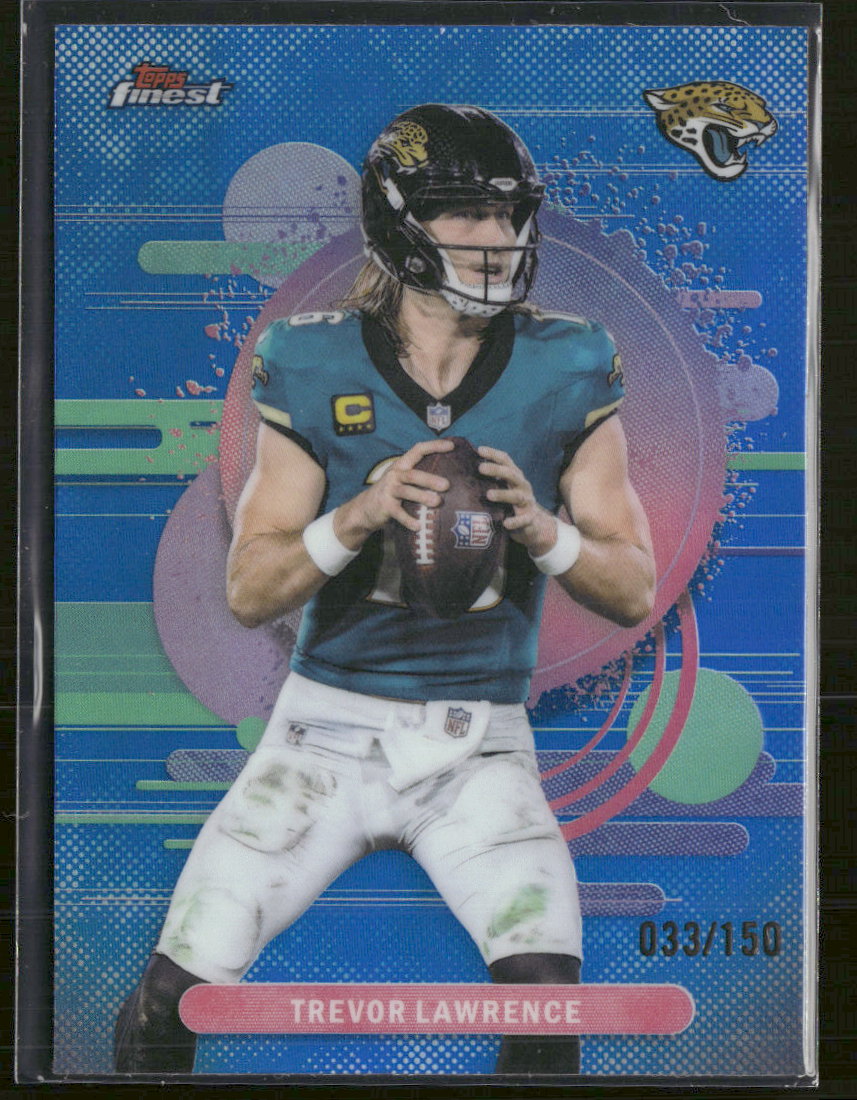 2025 Finest Blue Refractor Trevor Lawrence #/150 #135