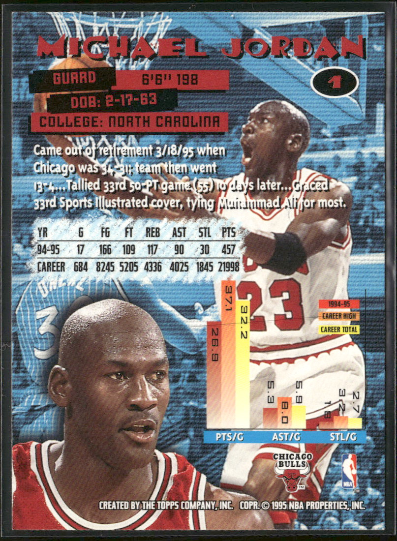 1995-96 Stadium Club Michael Jordan #1