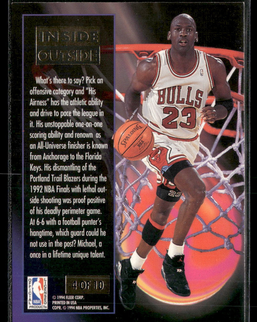 1993-94 Ultra Inside Outside Michael Jordan #4