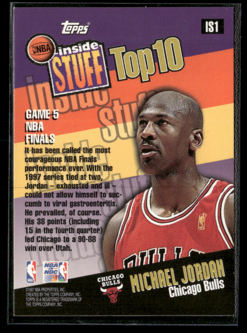 1997-98 Topps NBA Inside Stuff Top 10 Michael Jordan #IS1