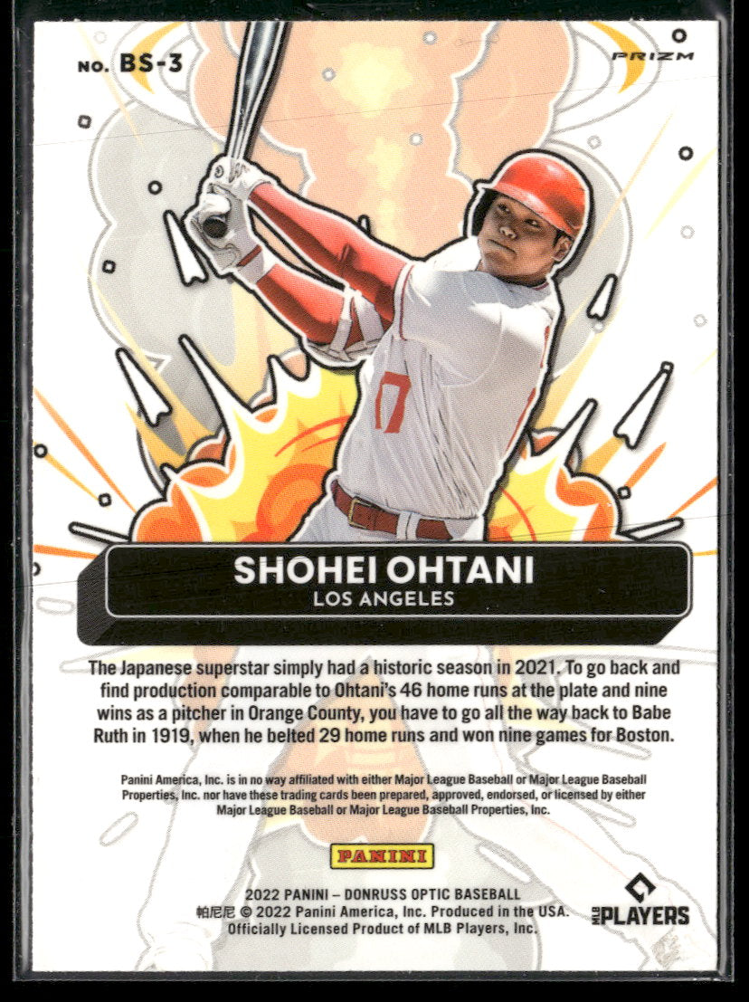 2022 Donruss Optic Bomb Squad Holo Prizm Shohei Ohtani #BS-3