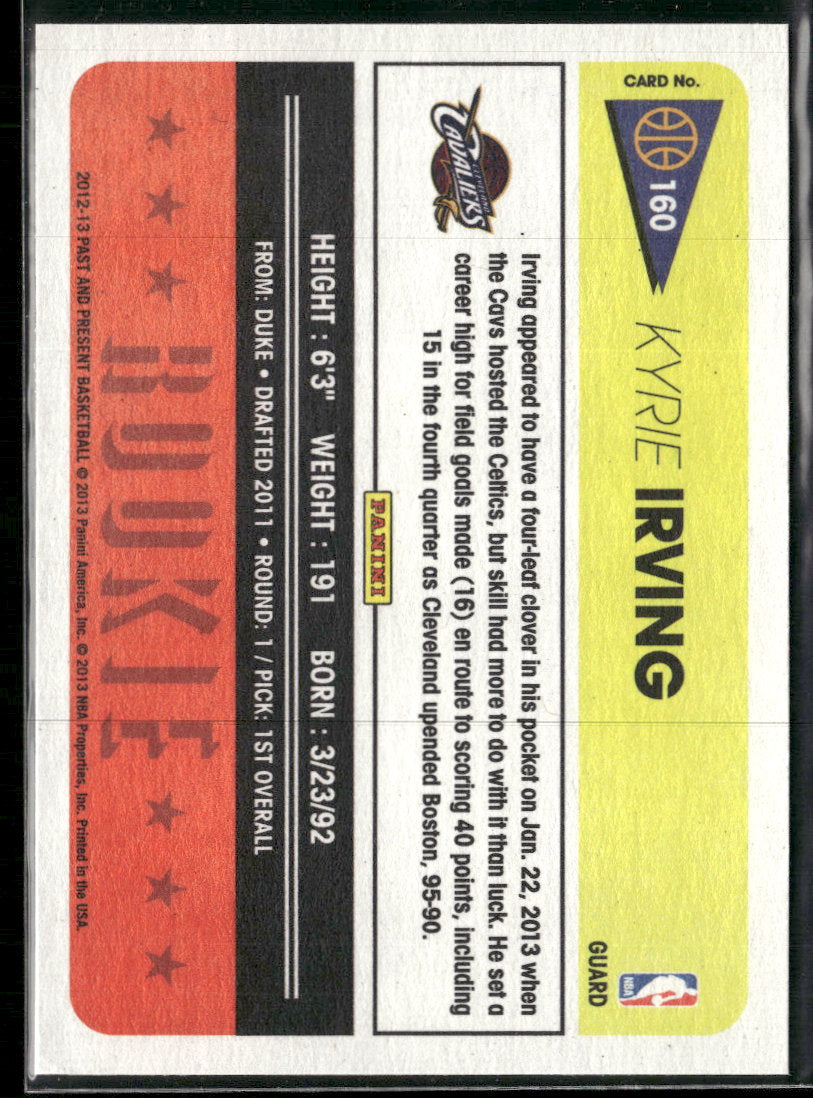 2012-13 Panini Past & Present Kyrie Irving Rookie #160