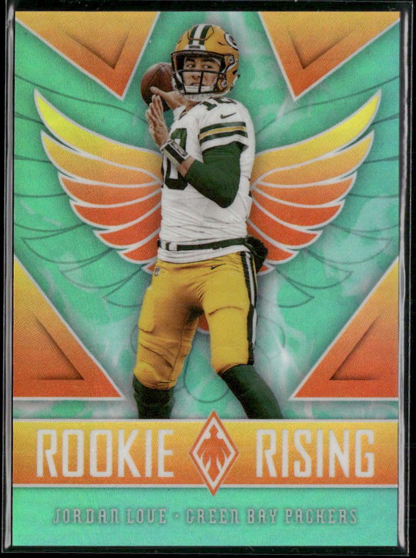 2020 Panini Phoenix Rookie Rising Teal Jordan Love #/175 #RR-4