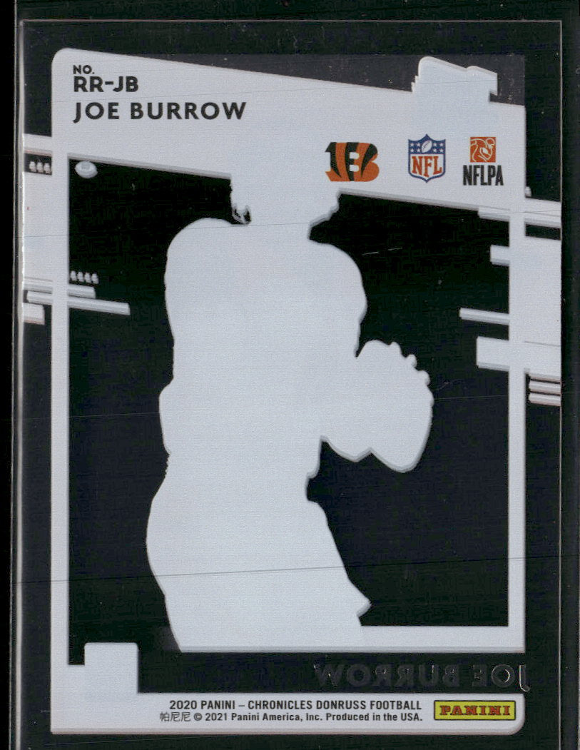 2020 Panini Chronicles Clearly Donruss Rated Rookies Joe Burrow #RR-JB