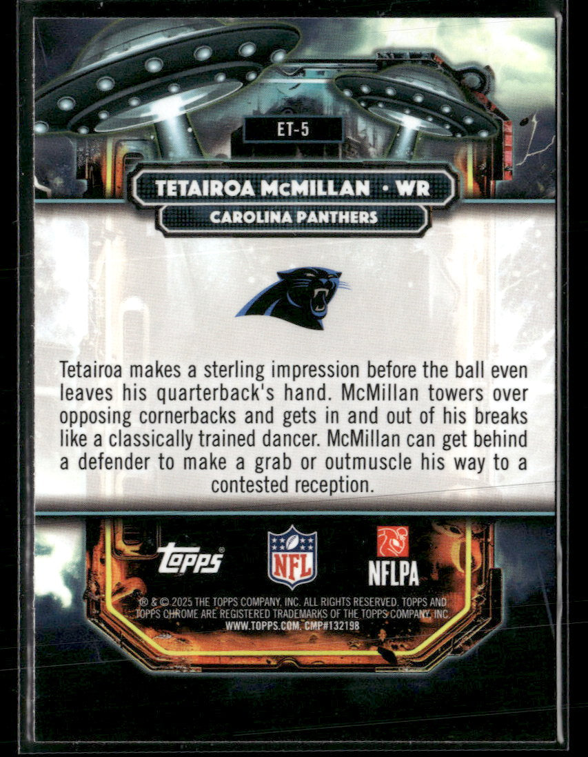 2025 Topps Chrome Cosmic Extraterrestrial Talent Tetairoa McMillan #ET-5