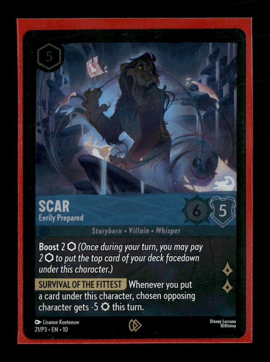 Disney Lorcana Promo Cards Scar - Eerily Prepared #21