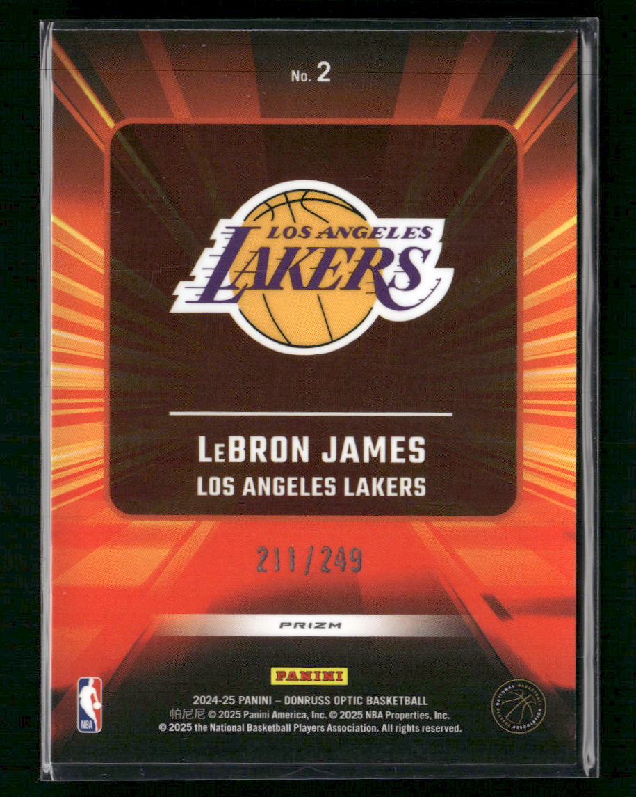 2024-25 Donruss Optic Express Lane Hyper Green LeBron James #/249 #2