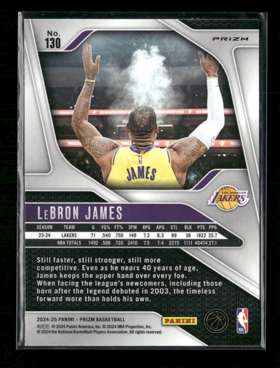 2024-25 Panini Prizm Prizms Ice LeBron James #130