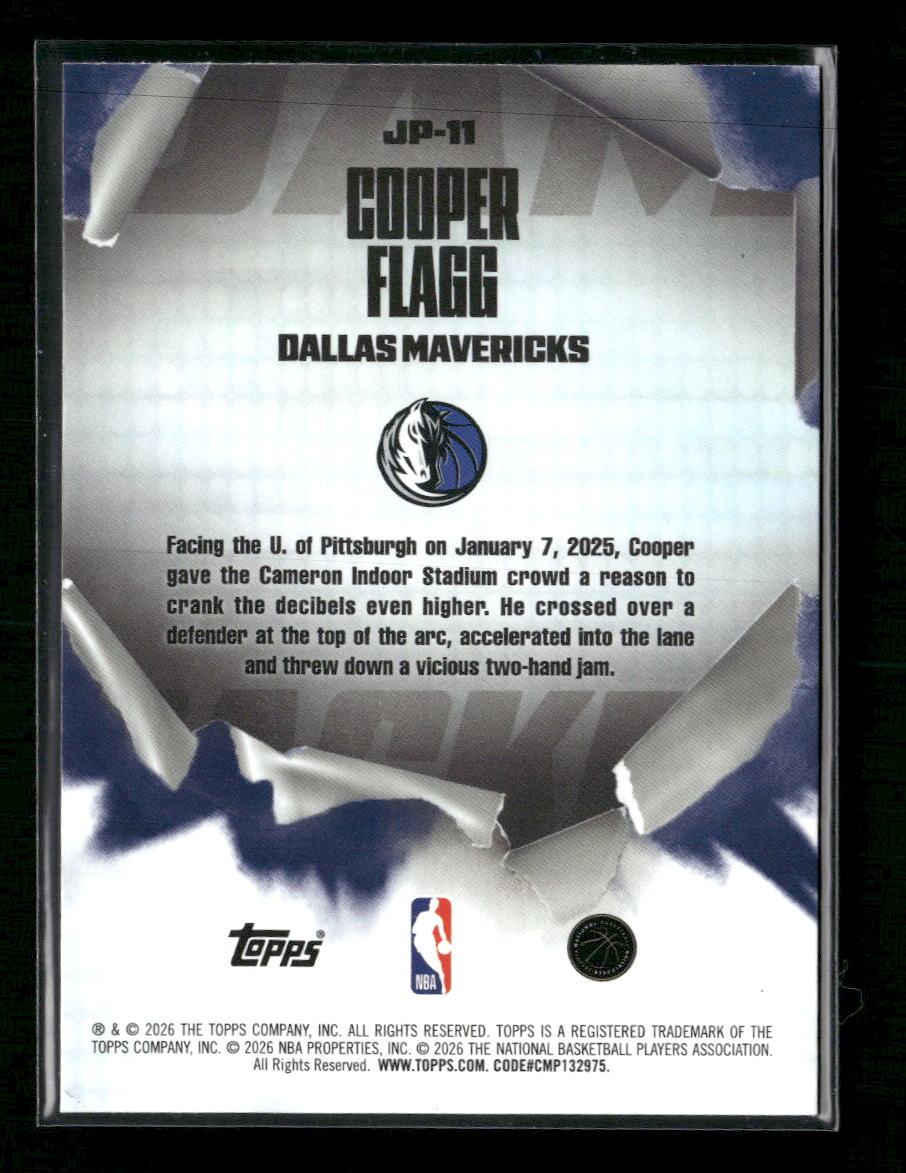 2025 Topps NBA Hoops Cooper Flagg #JP-11