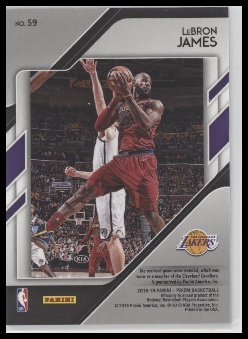 2018-19 Panini Prizm Sensational Swatches LeBron James #59