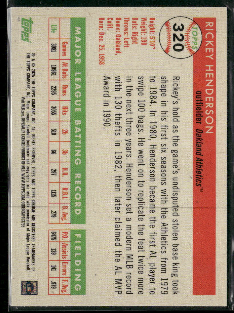 2025 Topps C Platinum Green Vibrations Refractors Rickey Henderson #/99 #320