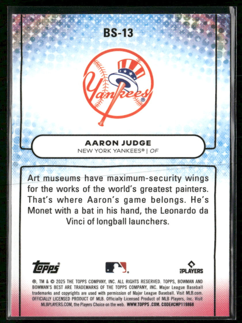 2025 Bowman's Best Bowman Showpieces Aaron Judge #BS-13