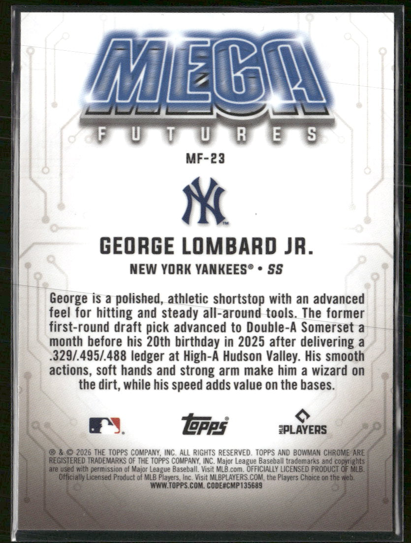 2026 Bowman Mega Futures George Lombard Jr. #MF-23