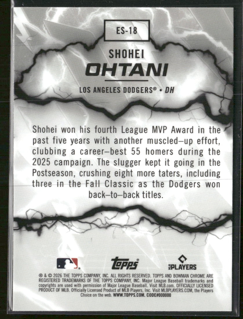 2026 Bowman Electric Sluggers Shohei Ohtani #ES-18