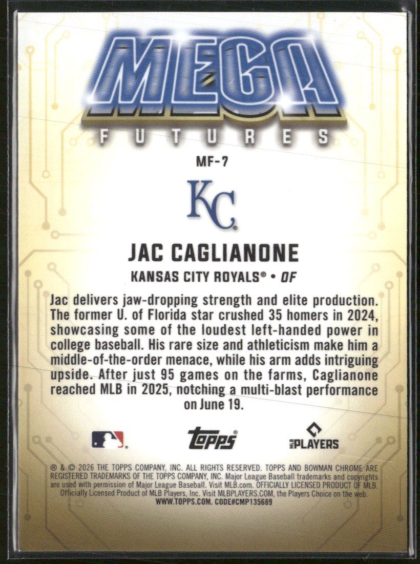 2026 Bowman Mega Futures Jac Caglianone #MF-7