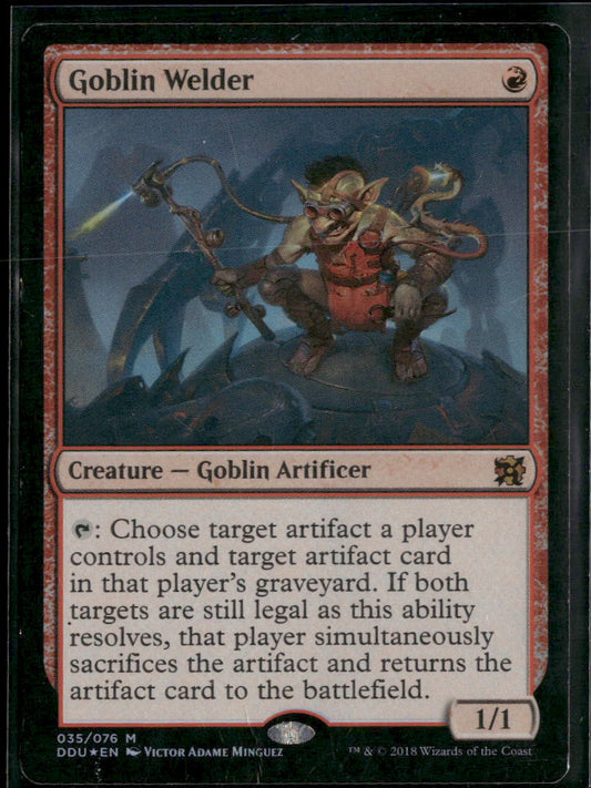 Duel Decks: Elves vs. Inventors Goblin Welder Foil #35 *Damaged*