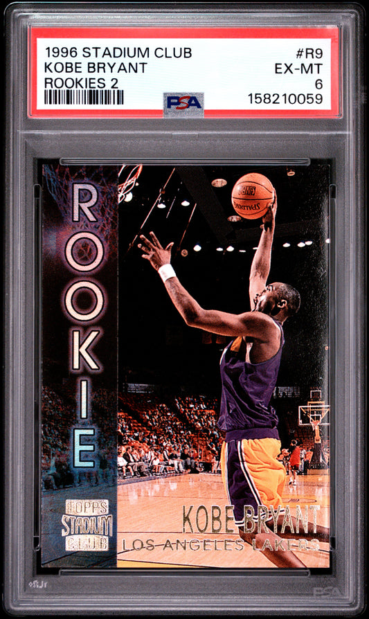 1996 Stadium Club Rookies 2 Rookies 2 Kobe Bryant 6 PSA #R9