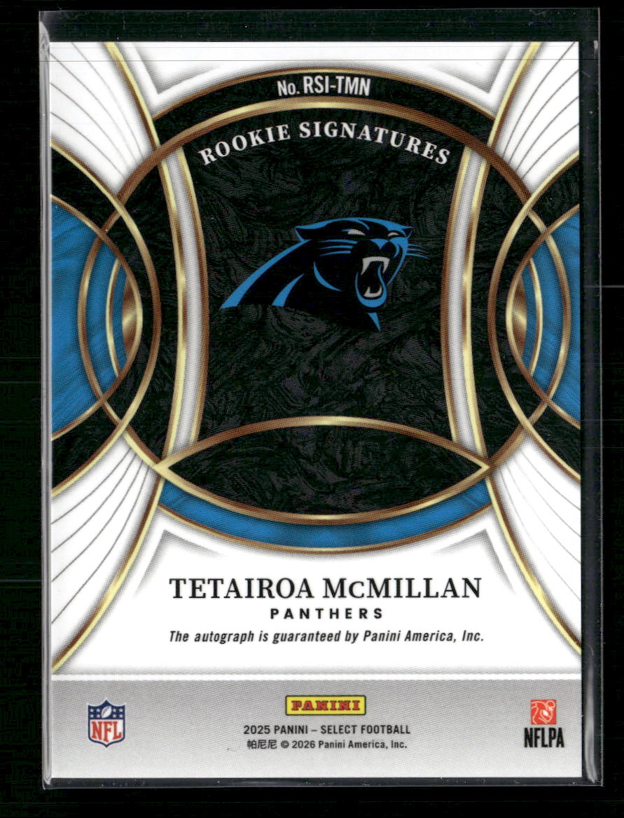 2025 Panini Select Rookie Signatures Tetairoa McMillan Auto #RSI-TMN