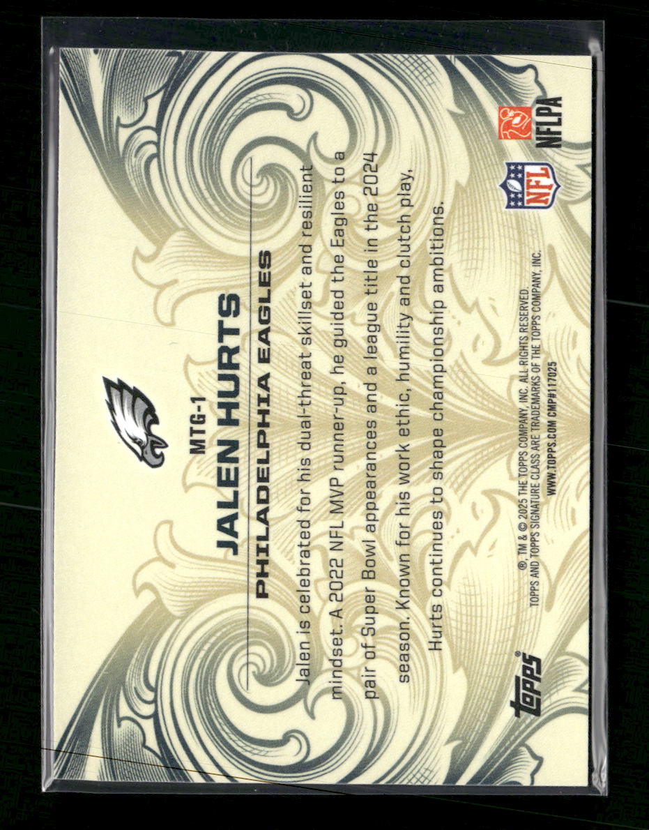 2025 Topps Signature Class Monarchs Of The Game Jalen Hurts #MTG-1