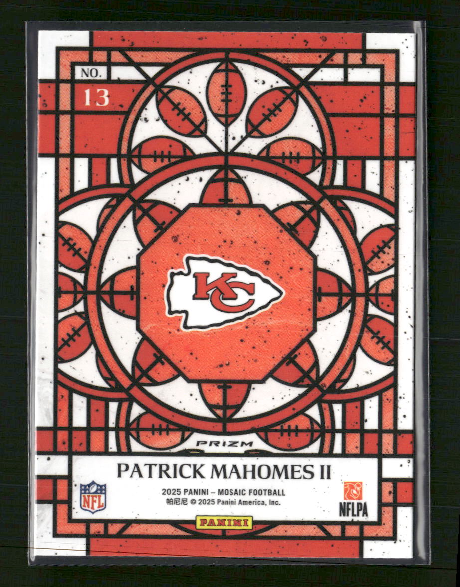 2025 Panini Mosaic Stained Glass Oversized Patrick Mahomes II #13