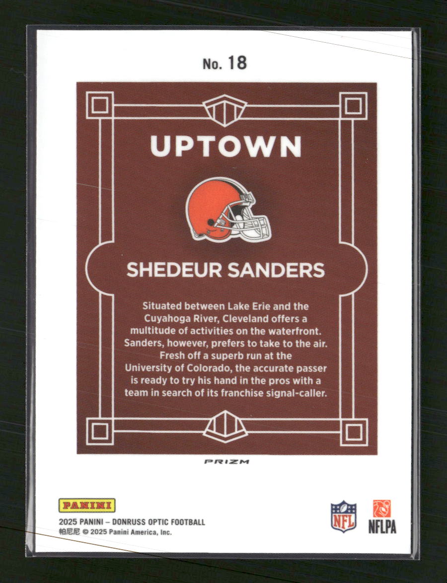 2025 Donruss Optic Uptown Shedeur Sanders #18