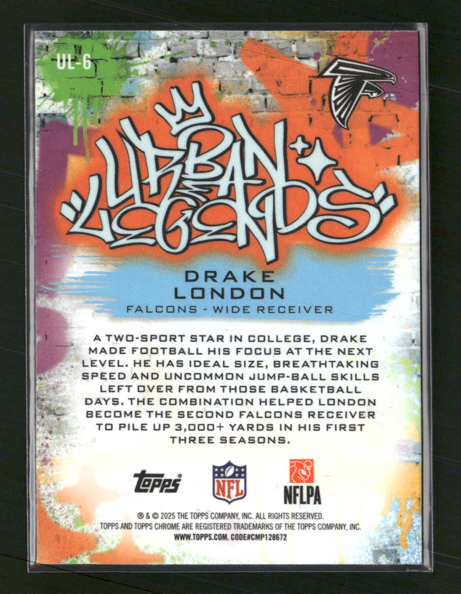 2025 Topps Chrome Urban Legends Drake London #UL-6