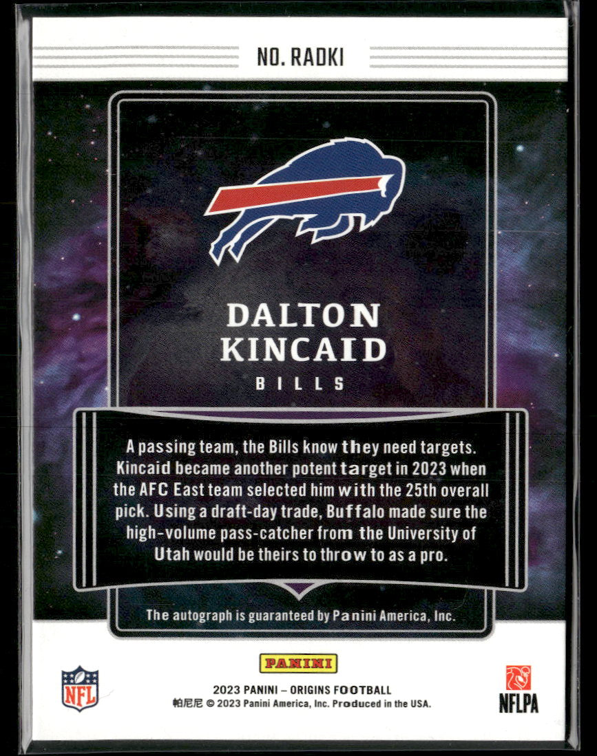 2023 Panini Origins Rookie Autographs Red Dalton Kincaid #/99 Auto #RADKI