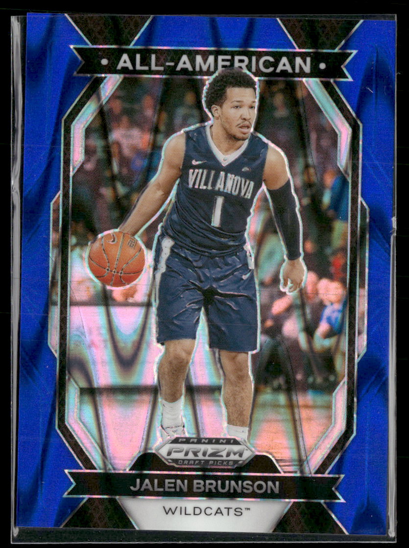 2024 Panini Draft Picks All-American Prizms Blue Seismic Jalen Brunson #/149