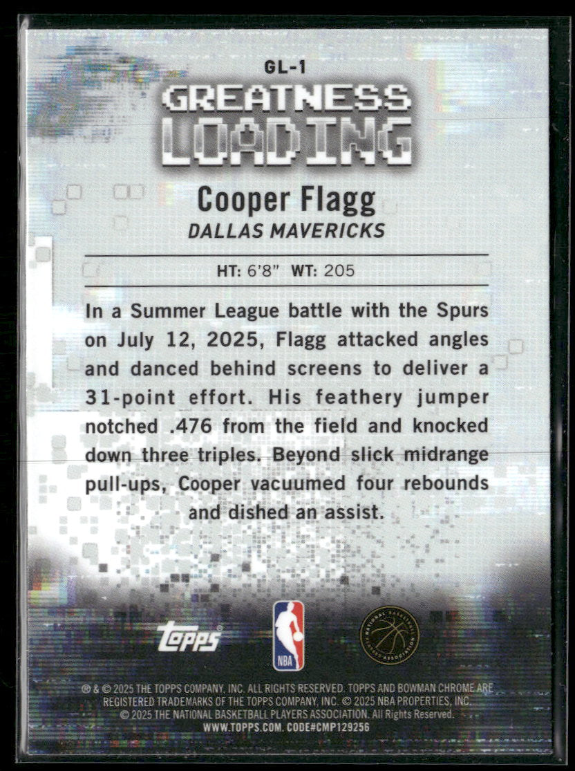 2025-26 Bowman Greatness Loading Cooper Flagg #GL-1