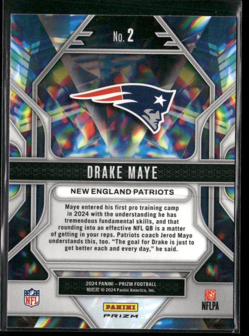 2024 Panini Prizm Prizmatic Green Prizm Drake Maye #2
