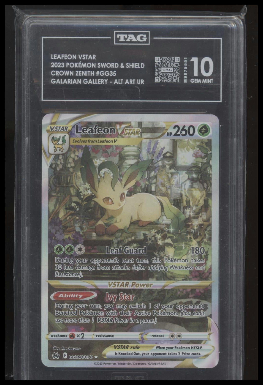 S12a: VSTAR Universe Leafeon VSTAR 10 TAG #210/172
