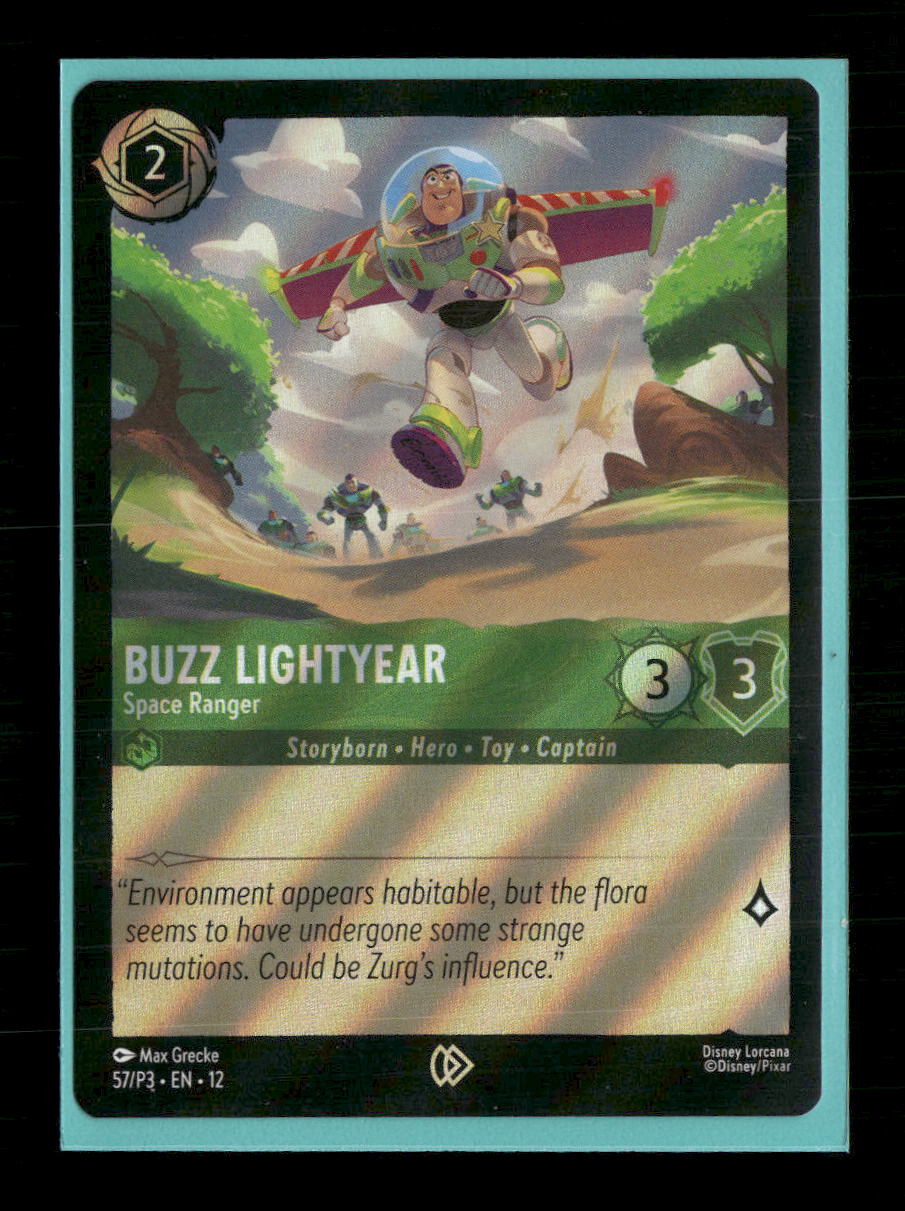 Disney Lorcana Promo Cards Buzz Lightyear - Space Ranger #57