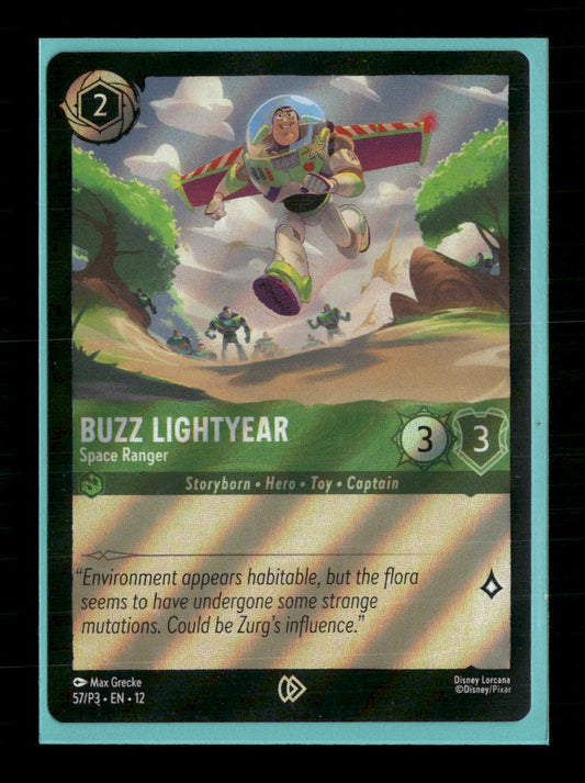 Disney Lorcana Promo Cards Buzz Lightyear - Space Ranger #57