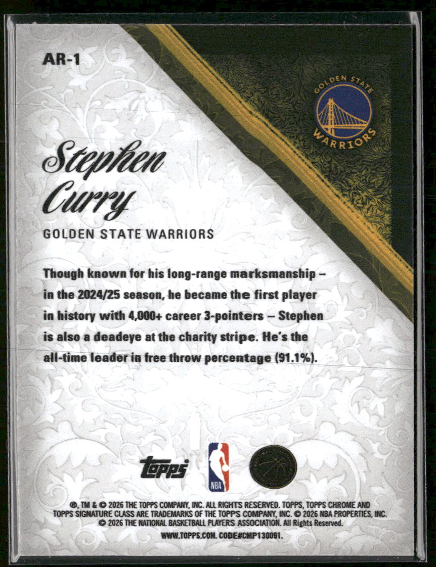 2025-26 Topps Signature Class Aristocrats Stephen Curry #AR-1