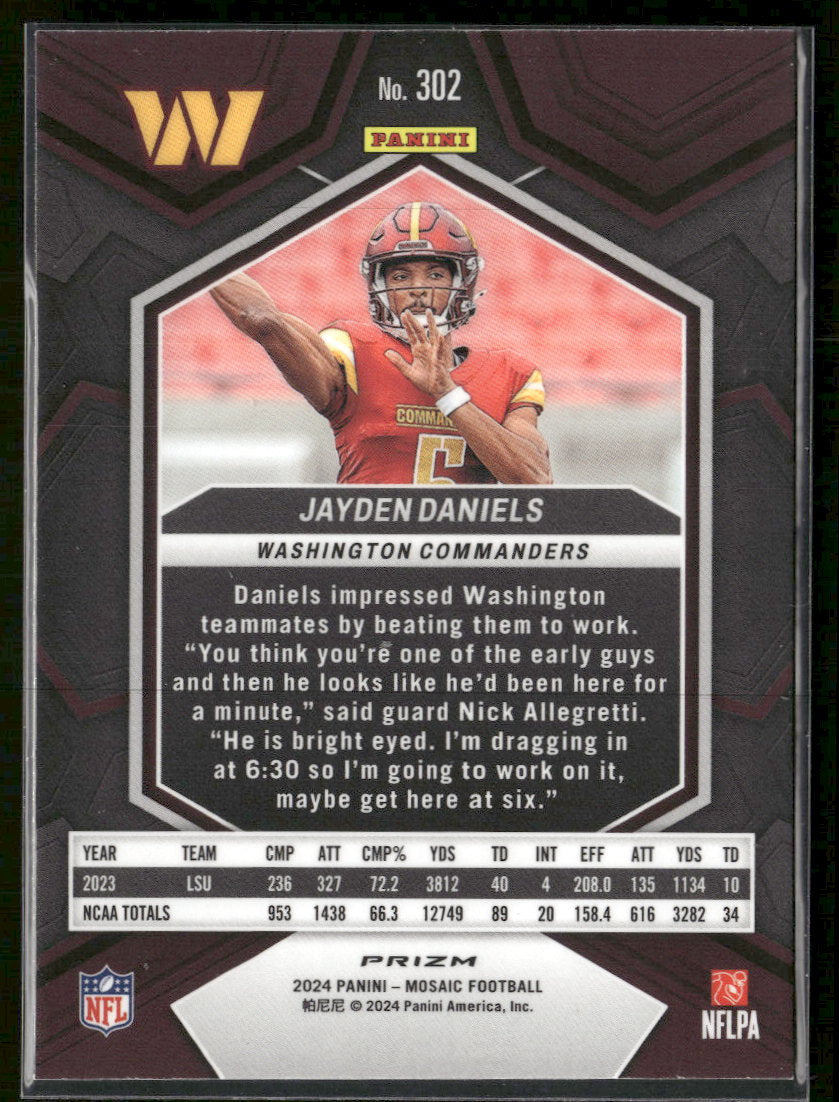2024 Panini Mosaic Mosaic Jayden Daniels #302