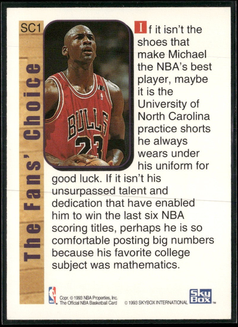 1992-93 Hoops Supreme Court Michael Jordan #SC1