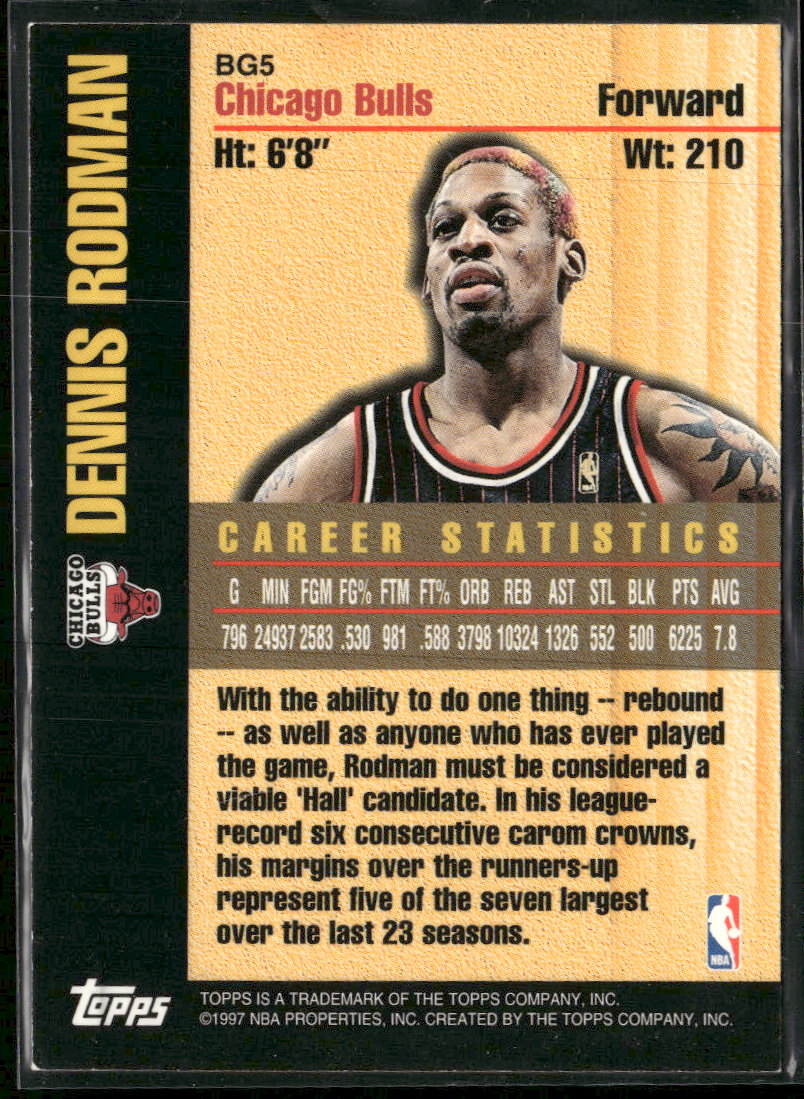 1997-98 Topps Bound for Glory Dennis Rodman #BG5