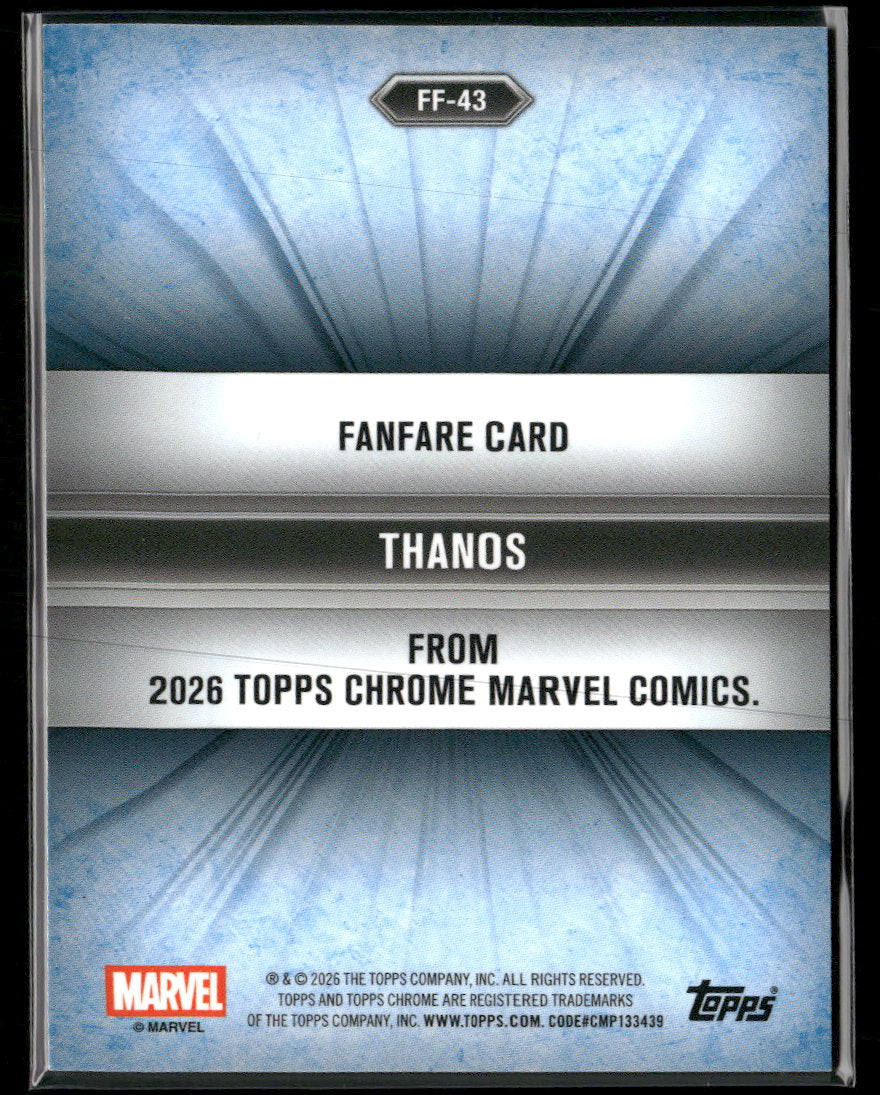 2026 Topps Chrome Marvel Comics Fanfare Thanos #FF-43