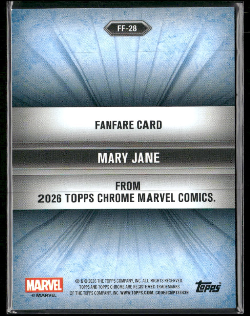 2026 Topps Chrome Marvel Comics Fanfare Mary Jane #FF-28