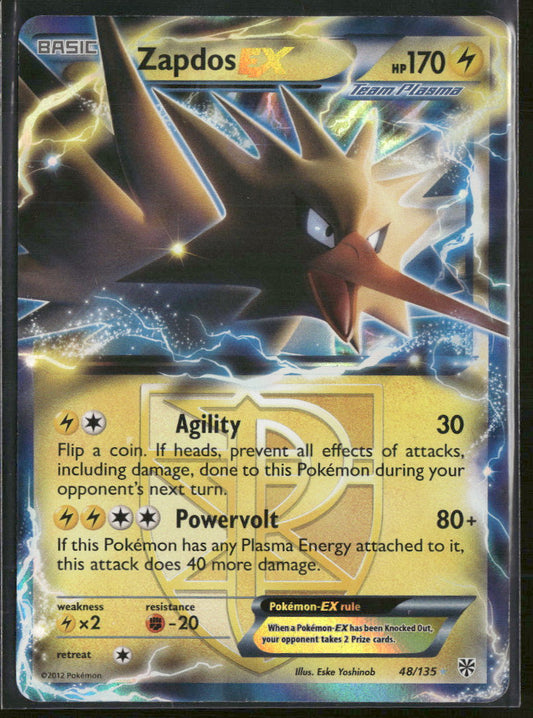 Plasma Storm Zapdos EX (Team Plasma) #48/135