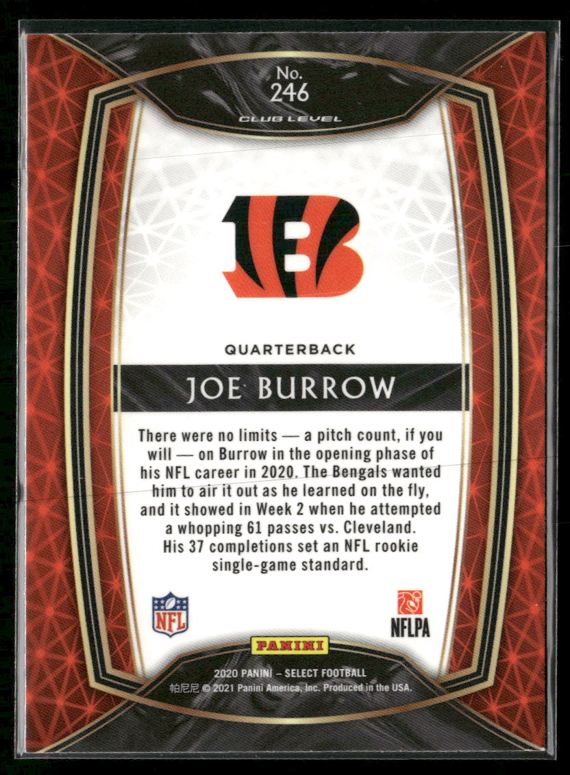 2020 Panini Select Joe Burrow Rookie #246